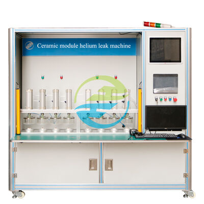 Bon prix Équipement de test d'étanchéité à l'hélium multi-stations pour composants en céramique | Système de détection de fuites à haute efficacité de 500 pièces/h en ligne